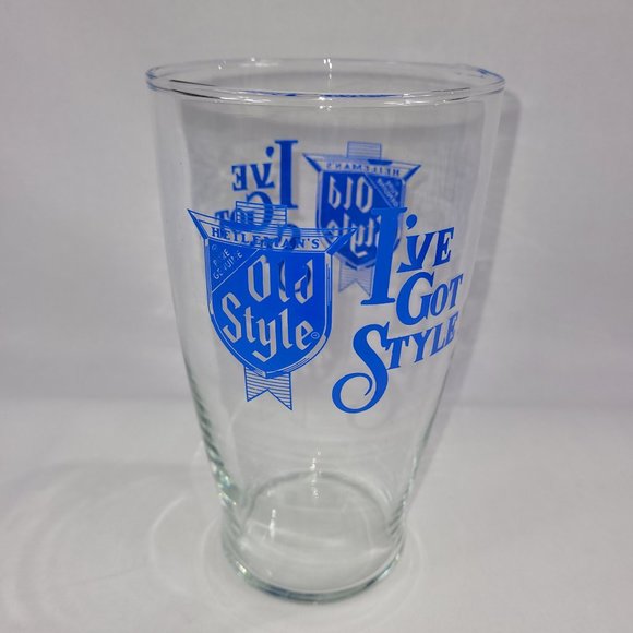 Old Style Beer "I've Got Style" Vintage 7" Glass - Picture 1 of 1